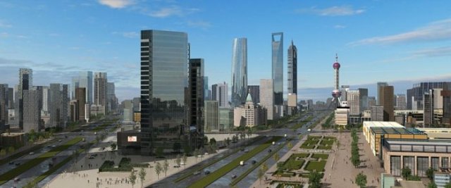 shanghai oriental financial plaza 3D 모델 .c4d .max .obj .3ds .fbx .stl .blend 