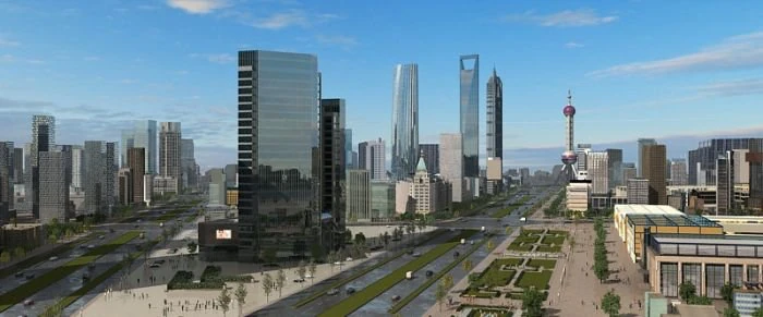 shanghai oriental financial plaza 3D Model .c4d .max .obj .3ds .fbx .stl .blend 