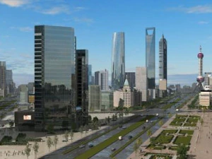 Shanghai Oriental Financial Plaza 3D Modell