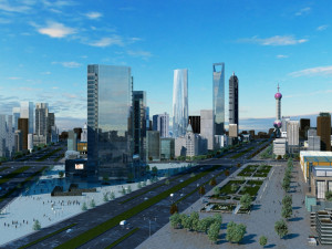 shanghai oriental financial plaza 3D 모델