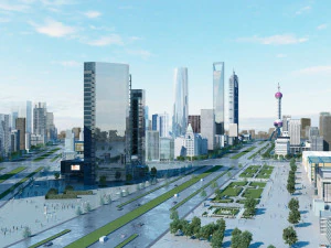 shanghai oriental financial plaza 3D Model