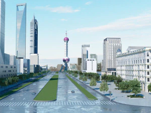 shanghai oriental financial plaza 3D Model
