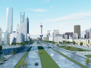 shanghai oriental financial plaza 3D 모델