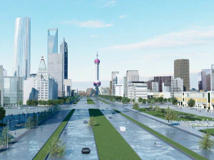 shanghai oriental financial plaza 3D Model
