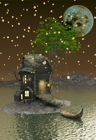 fantasy wooden cottages 3D Model .c4d .max .obj .3ds .fbx .stl .blend 
