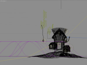 fantasy wooden cottages 3D Model