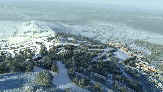 snow mount sence 001 3D Модель .c4d .max .obj .3ds .fbx .stl .blend 