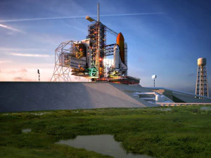 uzay mekiği ve fırlatma alanı 3D Model