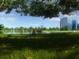 suburban forest 001 3Dモデル