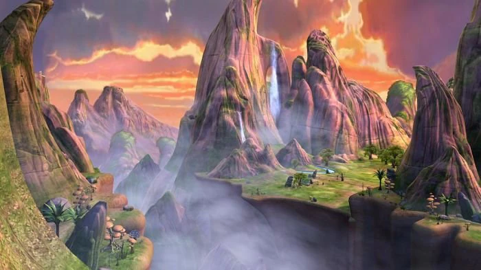 sunset valley scene 3D Model .c4d .max .obj .3ds .fbx .stl .blend