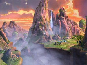 sunset valley scene 3D Model
