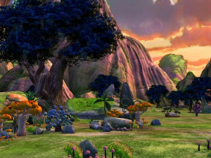 sunset valley scene 3D Model