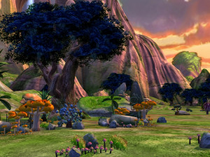 sunset valley scene 3Dモデル