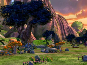 sunset valley scene 3D Model
