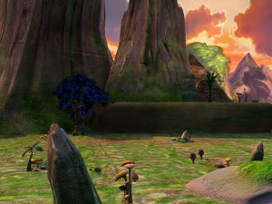 sunset valley scene 3Dモデル