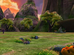 sunset valley scene 3D Model
