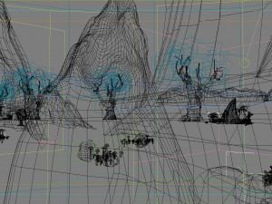 sunset valley scene 3Dモデル