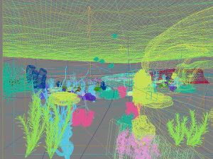 mondo sottomarino di coralli e piante acquatiche animato 003 Modello 3D