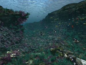 underwater world of coral and aquatic plants animated 004 Modelo 3D