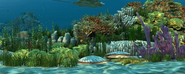 underwater world of coral and aquatic plants animated 007 Modèle 3D .c4d .max .obj .3ds .fbx .stl .blend 