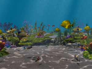 underwater world of coral and aquatic plants animated 008 Modelo 3D