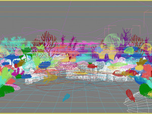 underwater world of coral and aquatic plants animated 008 3D-Modell