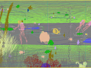 underwater world of coral and aquatic plants animated 010 Modelo 3D