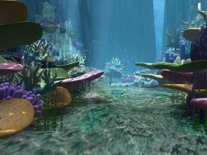 underwater world of coral and aquatic plants animated 011 3D Model