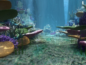 underwater world of coral and aquatic plants animated 011 3D Model