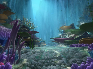 underwater world of coral and aquatic plants animated 011 3D Model