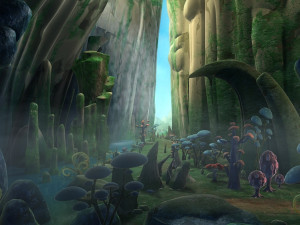 waterfall scene 3D-Modell