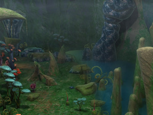 waterfall scene Model 3D