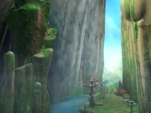waterfall scene Model 3D