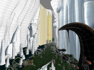 waterfall scene Model 3D