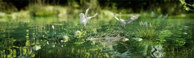 waterfowl are playing Model 3D .c4d .max .obj .3ds .fbx .stl .blend 