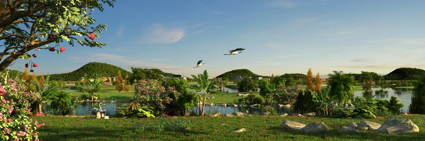 wetland landscape 003 3D Model .c4d .max .obj .3ds .fbx .stl .blend 
