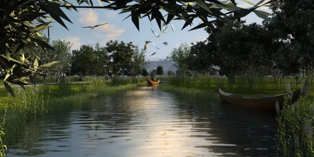 wetland sence 04 3D Model .c4d .max .obj .3ds .fbx .stl .blend 
