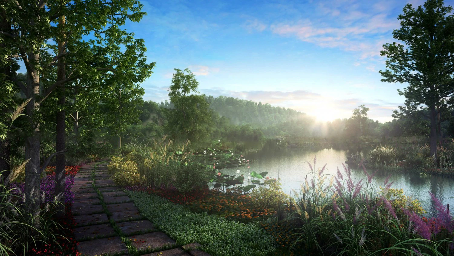 wetland sence 12 3D Model .c4d .max .obj .3ds .fbx .stl .blend 