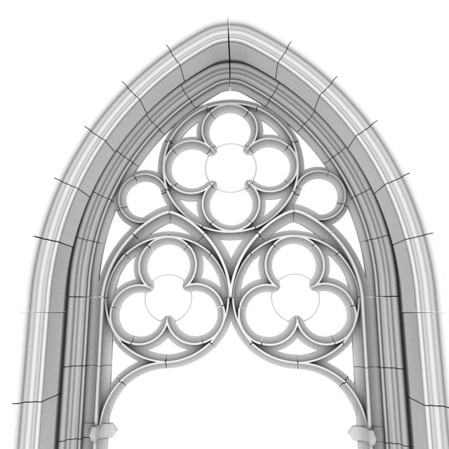 lanceolate window 3D 모델 .c4d .max .obj .3ds .fbx .stl .blend 