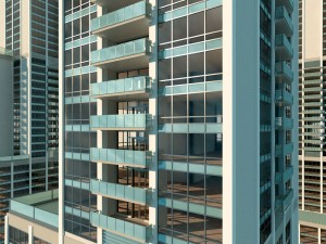 detailed multi purpose high rise building Modèle 3D