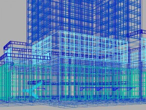 detailed multi purpose high rise building 3Dモデル