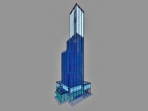 detailed multi purpose high rise building 3Dモデル