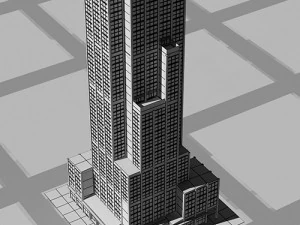 highly detailed city building 3D Model