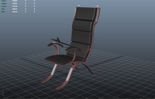 high tech chair Modèle 3D .c4d .max .obj .3ds .fbx .stl .blend 