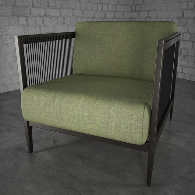 armchair 01 3D Model .c4d .max .obj .3ds .fbx .stl .blend 