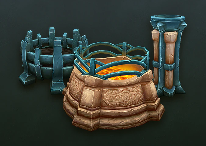brazier set 3D Model .c4d .max .obj .3ds .fbx .stl .blend