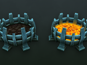 brazier set Modello 3D