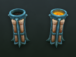 brazier set Modello 3D