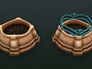 brazier set Modello 3D