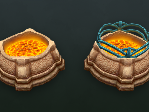 brazier set Modello 3D